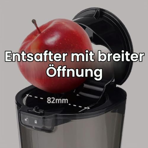 Foto von Kuvings EVO820 Signature Slow Juicer – Entsafter mit großem Einfüllschacht und 240W Motor für Obst, Gemüse, Smoothies und Sorbets (Matt Dark Red)