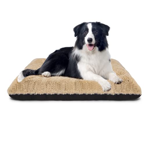 JOEJOY Dog Mat Mattress Washable, Waterproof Plush Calming Dog Bed Medium, Dog Crate Mattress Water Resistant Flat Small Dog Pillow Bed for Medium Dogs, 73x45x7cm.