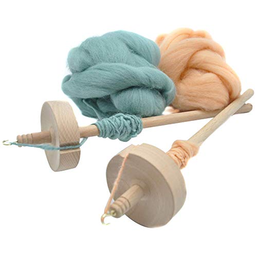 Lzndeal Drop Spindle Top Whorl Yarn Spinner Spin Spinning Hand Carved Wooden Tool Gift For Beginners #TOP2