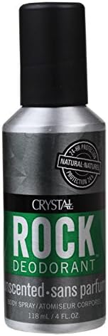 Crystal Body Deodorant Rock Body Spray and Deodorant Unscented, Unscented 4 oz
