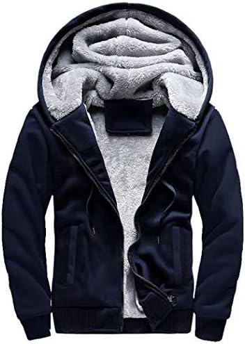 Women's Solid Hooed Hoodies Thick Wool Lining Warm Winter Jacket Coats