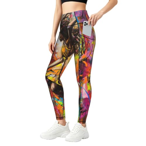Pantalones de yoga holgados estampados para mujer leggings de descanso largos