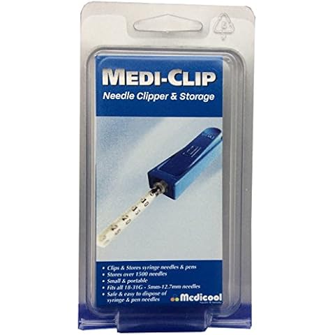 Medicool Medi-Clip Syringe Clip and Storage Snip Off and Dispose of Used Needles Holds 1500 Needles | MEDICLIP Cover