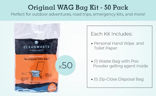 Cleanwaste Original WAG BAG 50 Pack
