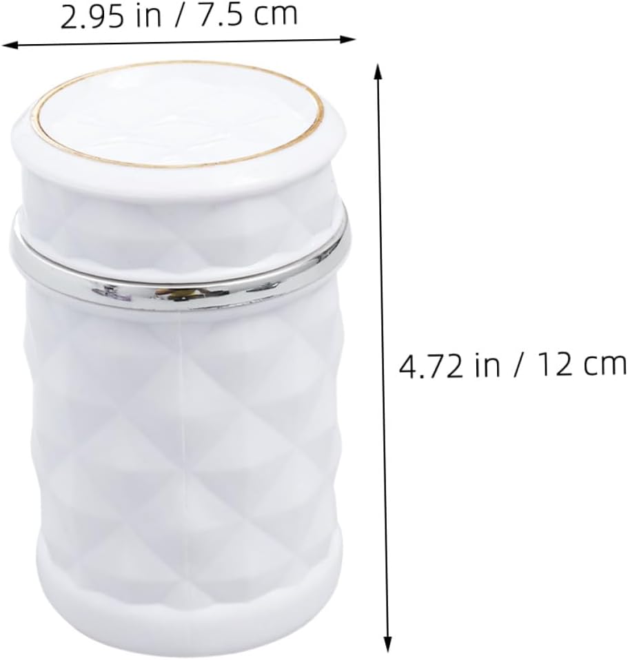 Mikinona 2pcs Portable Car Ashtray with Lid and LED Light Creative Faceted Design Fit for SUVs Business Vehicles and Private Cars Smokeless Ash Holder with Nighttime Convenience