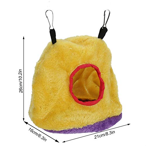 Ninho de Pássaro Redondo Quente para Papagaios - Casa de Passarinho de Algodão Aconchegante, Ninho d