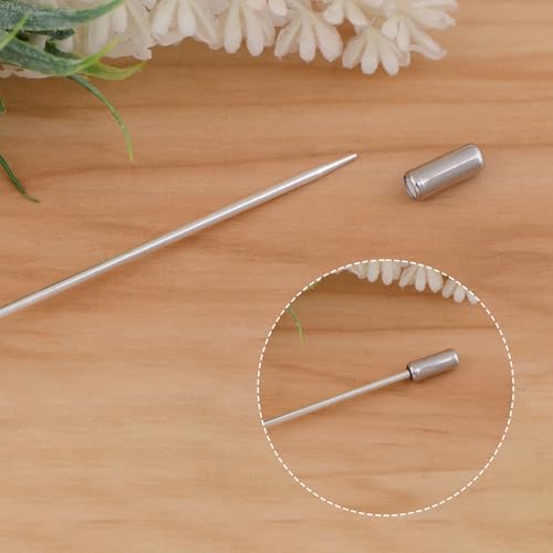 Image of Alilang 2Pcs Classic Hat Pins for Women and Lapel Brooch Set Vintage Style Decorative Stick Pins for Hats Suits Scarves Fitted Hats to Keep Hat in Place