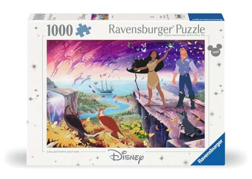 Ravensburger Puzzle 1000 Pezzi, Disney Pocahontas – Puzzle Adulti +14 anni, 70 x 50 cm, Puzzle per Adulti Disney, Collezione 1000 Pezzi, Idee Regalo