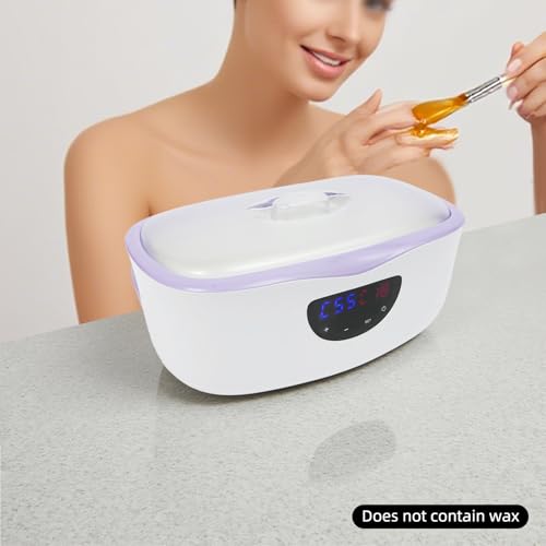 Profesjonalna maszyna do kąpieli parafinowej 230 W, terapia wzrostem dłoni/stóp, 4000 ml, wyświetlacz LED 45-75°C, do domowego SPA i instytutu kosmetycznego (fioletowa)