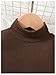 SOLY HUX Toddler Girl's T Shirt Turtleneck Long Sleeve Ruched Tee Slim Fit Casual Tops Pure Brown 6Y