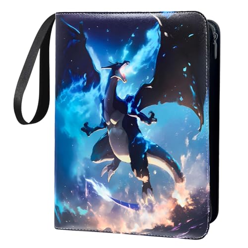 Álbum Cartas para Colección,Carpeta con 50 Páginas y 900 Bolsillos, Cubierta Impermeable de PU, Alta Transparencia, Compatible con Todo Tipo de Cartas