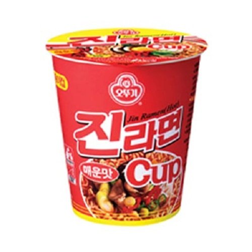 Ottogi Spicy Jin Ramen Noodle Cup 65gm x 6 Cover