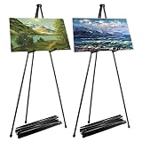 Acrux7 2 Pack Display Easel Stand, 63 inch Folding Easels for Display, Portable Tripod Display Easel