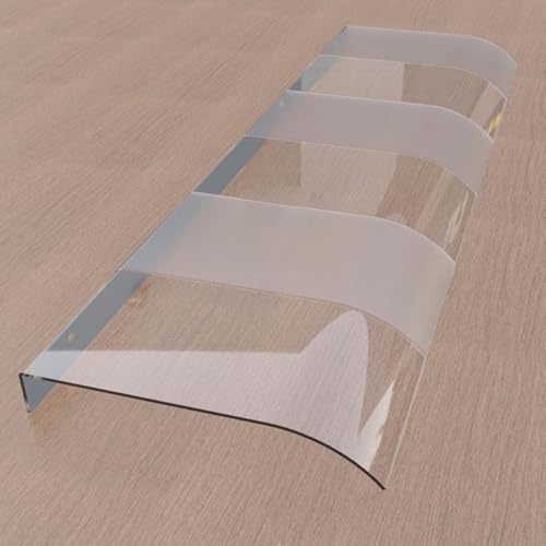 16" 31.5" 47" 55" 79" 130" 236" Front Door Awning Canopy Semi-Matte Rain Shelter Patio Awning Polycarbonate Sunlight Protection Window Canopy AC Shelter Roof Cover(50x530cm/20x208.5in)