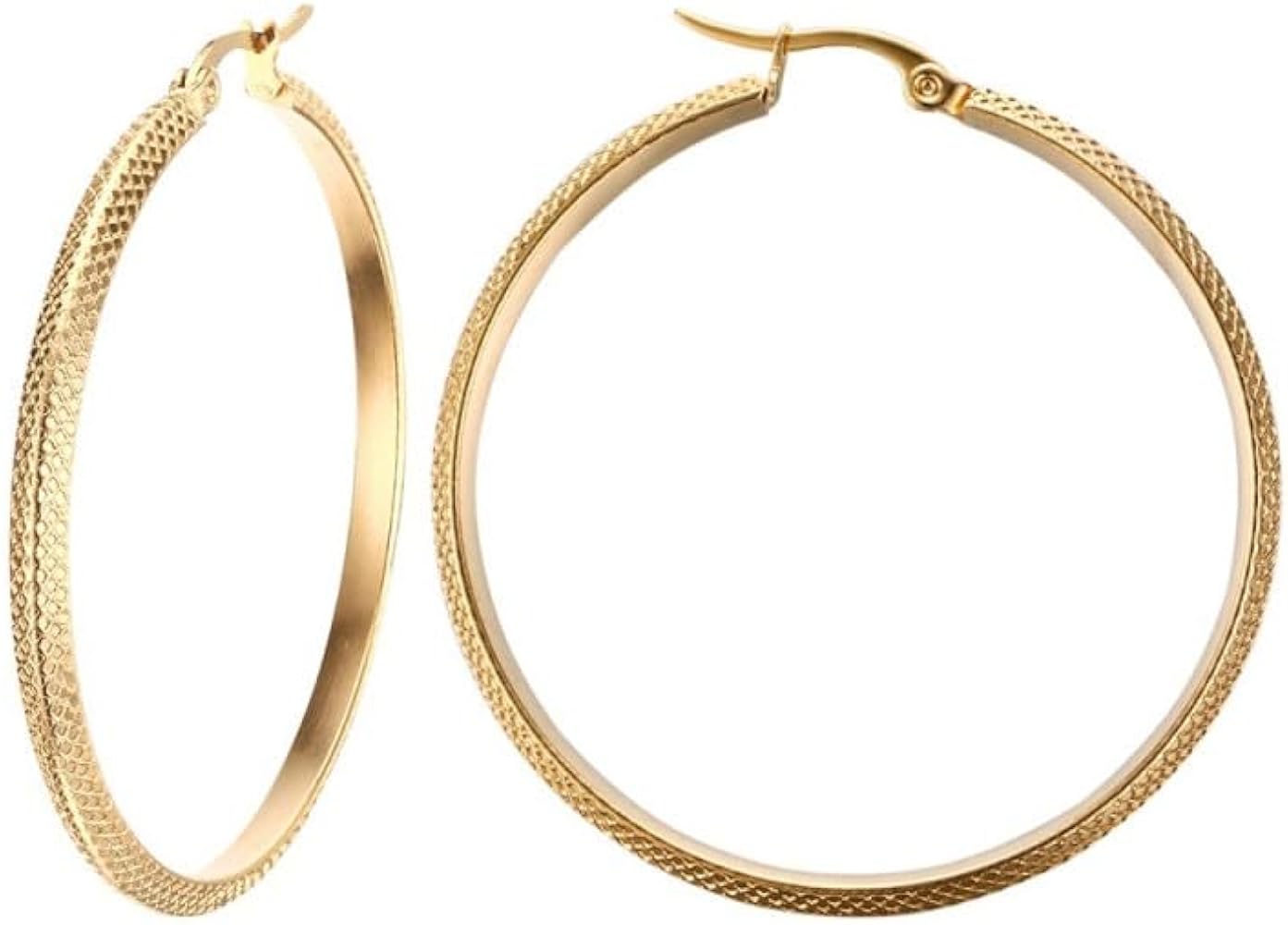 Boucles d’oreilles Fashion Steel Pendantes Acier Doré Hauteur 60mm | L