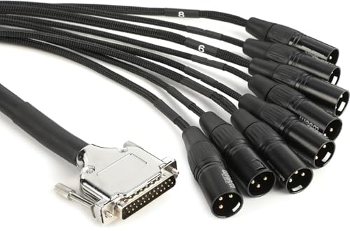 Warm Audio Premium 8-channel DB25 to XLRM Audio Breakout Cable - 20 feet