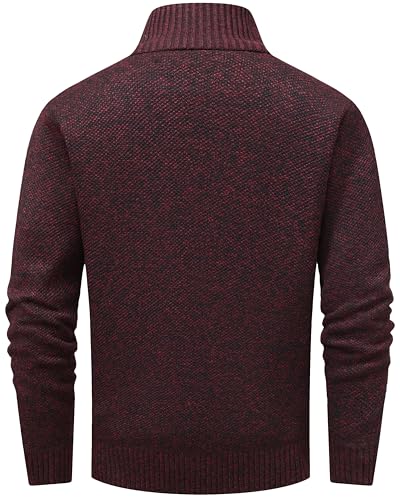 Image of VtuAOL Men's Cardigan Sweaters Casual Full Zip Sweaters Knitted Cardigan with Pockets