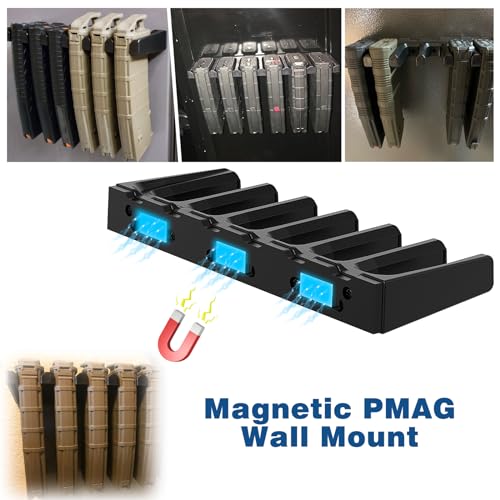 Aoanoko Magnetic PMAG Wall Mount,AR Magnetic Mag Holder,Home Magazine Storage Rack,AR Wall Mount Mag Holder for Gun Safe, Locker,Cabinet,AR Mag Storage and Accessories(2-Pack) by Aoanoko - Image 4