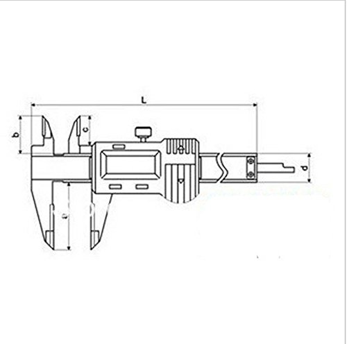Gowe 0 ~ 150 mm Tête en carbure Digital à coulisse/pied à coulisse/outil de mesure/Instrument avec limite de 0,02 mm d'erreur