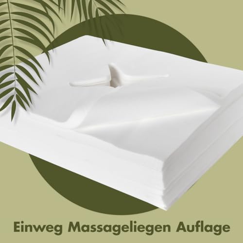 Tvvcalk 200 Stück Einweg Nasenschlitztücher für Massageliegen, Gesichtsauflagen für Massageliege, Einweg Nasenschlitztücher aus Vliesstoff, 35 * 30cm