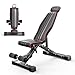 Yoleo Adjustable Foldable Weight Bench with Extended Head and Spine Support, 300KG/660LB Fast Folding Incline Decline Flat Bench for Home,Workout, Gym