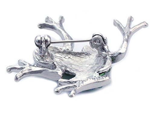 Lime Green Crystal Frog Froggy Brooch Pin Women Fashion Jewelry #TOP3