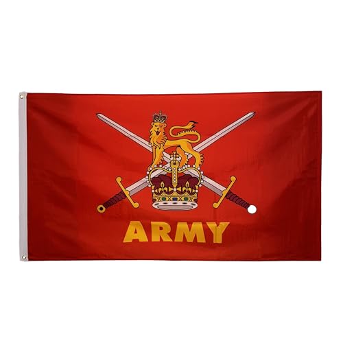 Flagtex British Army Heavy Duty Flag 210D Nylon with Eyelets - 5ft x 3ft (150cm x 90cm) - Military
