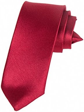 Slim 2" Satin Solid Colour Plain Safety Clip On Tie
