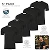 Xact Men’s T-Shirts 5 Pack – 100% Cotton Plain Crew Neck Tees, Regular Fit Short Sleeve Multipack (5-Pack - Solid Black) XXXL #1