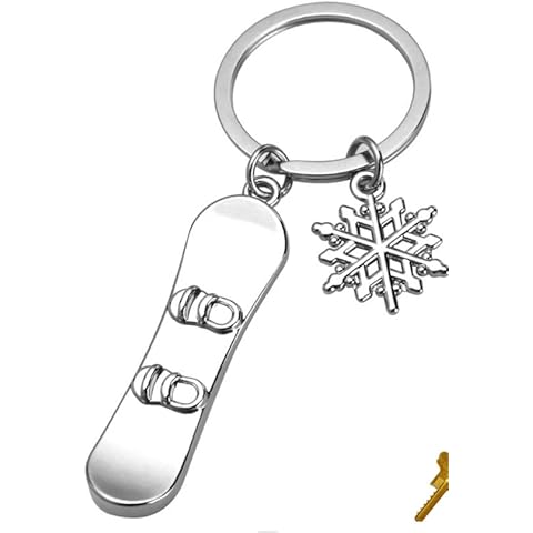 Keychain Zinc Alloy Keyring Ski Shape Key Chain for Key Handbag Backpack Decoration Cover