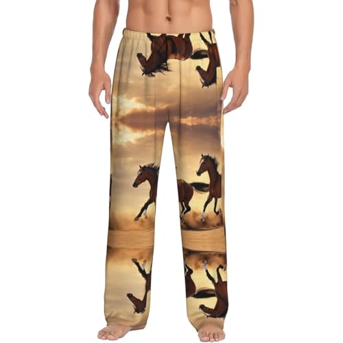 Pantalon de pyjama homme S EdWal noir confortable avec poches de nuit
