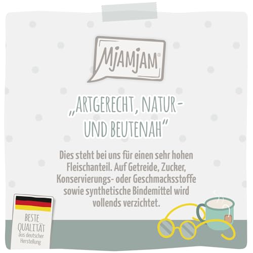 MjAMjAM - Premium Nassfutter für Katzen - Quetschie - Senior - saftiges Hühnchen, 12er Pack (12x125g), getreidefrei 2