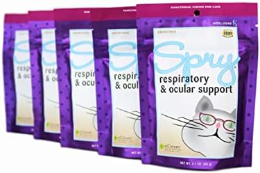 InClover, Spry, Cat Eye Care Support, L-Lysine Cat Treat Supplement, Cat Immune Support Supplement, Cat Health Daily Treat, Prebiotic Cat Health Support, Cat Antioxidant Respiratory Health for Cats
