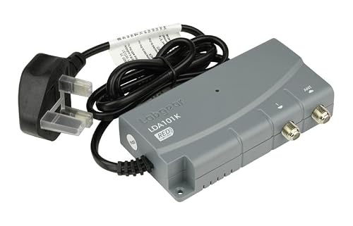 Labgear Amplificateur de Signal TV, amplificateur de Distribution de Signal 1 Voie avec connexions de Type F, Filtre 4G et 5G, amplificateur d'antenne TV intérieure pour FM/Dab, Conforme à la Norme – vue 3