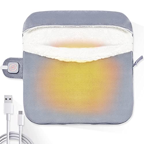 ALLJOY Foot Warmers, USB Electric Heated Pad Feet Warmer Heating pad for Men and Women Heating Pad Under Desk with Non-Slip Feet Warmers Electric,Auto-Off, Machine Washable -13.5