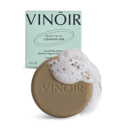 VINOIR Relief Facial Cleansing Bar - Face Soap, pH Balanced, Centella Asiatica Extract And Tamanu Oil Bar Soap For Sensitive Skin, Vegan Face Wash, Cruelty-Free, 3.5 Oz