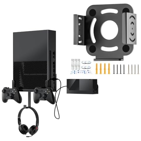 nymus Mount Kit for Mac mini M4/M4 Pro 2024 & Xbox One - Under Desk or Wall Mount with Anti-Scratch Pad, Metal Wall Mount Set Cover