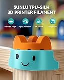 SUNLU TPU-Silk 3D Printer Filament, 98A TPU Filament 1.75mm, Glossy Silk Surface TPU Filament, Flexible TPU 3D Printing Filament, Dimensional Accuracy +/- 0.03mm, 1kg(2.2lbs) Spool, Cream White - Image 7