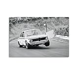 bmw 2002 classic car  CLTE BMW 2002 Classic Race Car Poster Wandbild für Schlafzimmer