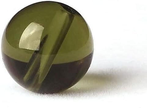Xucus Natural Crystal Loose Beads Czech Genuine Moldavite Single Bead Dia.10mm