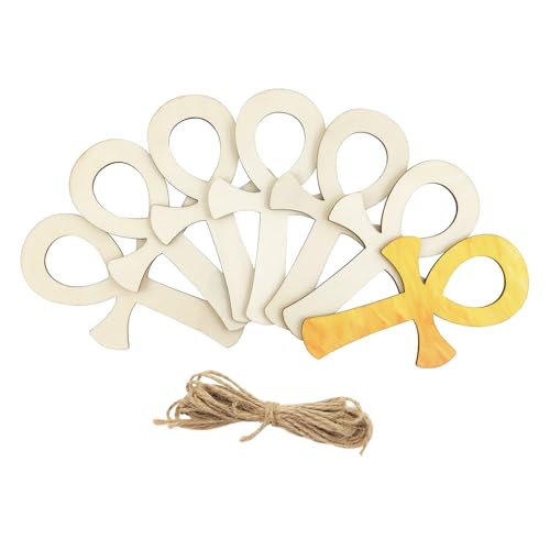 30 Pack 4 Inch Wood Ankh Hieroglyphic Symbol Cutouts Unfinished