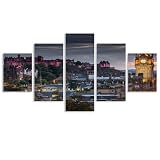 piezas lienzo de pared Castillo de Edimburgo impresiones en lienzo imagen obra de arte pintura cuadros de pared para sala de estar hotel oficina decoración del hogar cartel 40 ancho x 22 alto