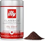 illy Ground Espresso Coffee, Classico Medium Roast, 8.8 oz