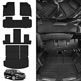 Naibeve Floor Mats for Buick Enclave 2018-2024 2nd Row Bucket Seats - All Weather for Buick Enclave Floor Mats & Cargo Mat Liner Upgrade Foldable Accessories