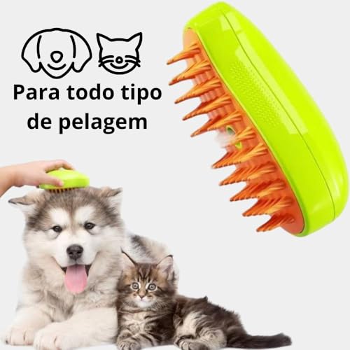 Escova Elétrica A Vapor Para Animais De Estimação 3 Em 1 Fim Dos Pelos Pela Casa Remoção de Pelos E