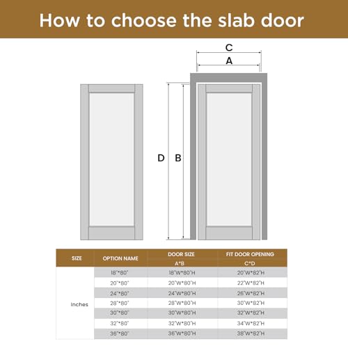 24 x 80 Primed 1-Paneled Solid Manufactured Wood Slab Door Without Hardware Kit - Thumbnail 2
