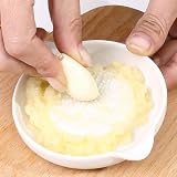 Porzellanreibeplatte für Obst, Gemüse, Knoblauch, Zwiebeln, weiße Keramik-Mahlbrett, für einfache Reinigung, spülmaschinenfest, kompaktes Küchenwerkzeug, 10 cm