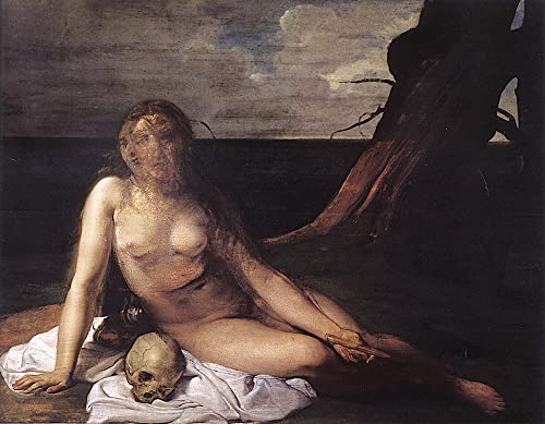 Lienzo decorativo para pared de la Magdalena de Francesco Hayez en tamaño 60x90 cm