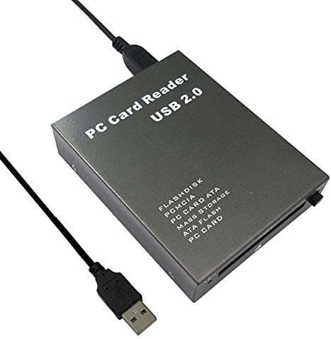 SZBJ USB2.0 Plastic Version Interface PCMCIA Card Reader,Read Flashdisk,PCMCIA,PC Card ATA,Mass Storage ATA Flash,PC Card (Card Reader, Gray)