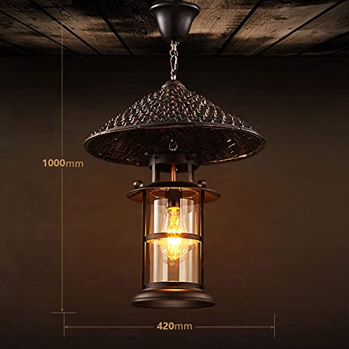 Chandelier Lampe Suspension Métal Rétro E27 Plafonnier Industriel